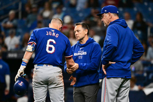 Josh Jung found himself with an injury for the Texas Rangers